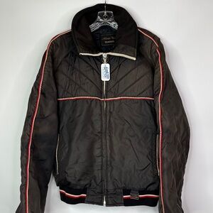 Vintage Yamaha Maxim Wear Black Faded Snowmobile Jacket Men's Large Tall